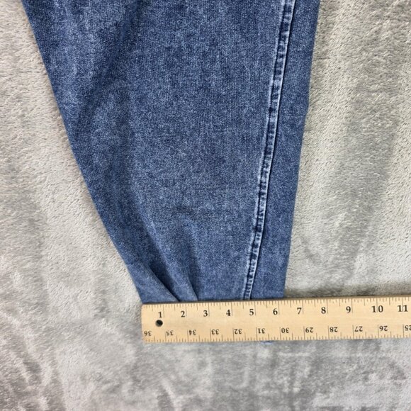 GAYA Pants Womens S Blue Acid Wash High Rise Tapered Pull On Elastic Waist Boho - Picture 7 of 11